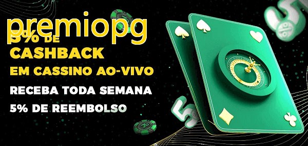 Promoções do cassino ao Vivo premiopg